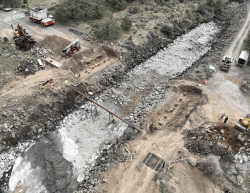 This week’s photo shows construction progress at the Smith Rock Way Bridge.