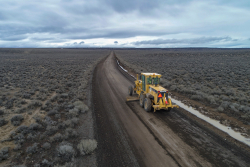 Grading work on Frederick Butte Road