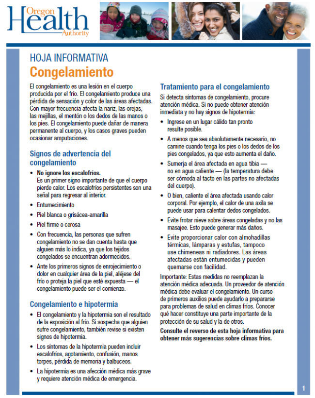 frostbite Spanish frostbite Spanish