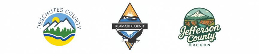 Deschutes, Klamath and Jefferson County logos